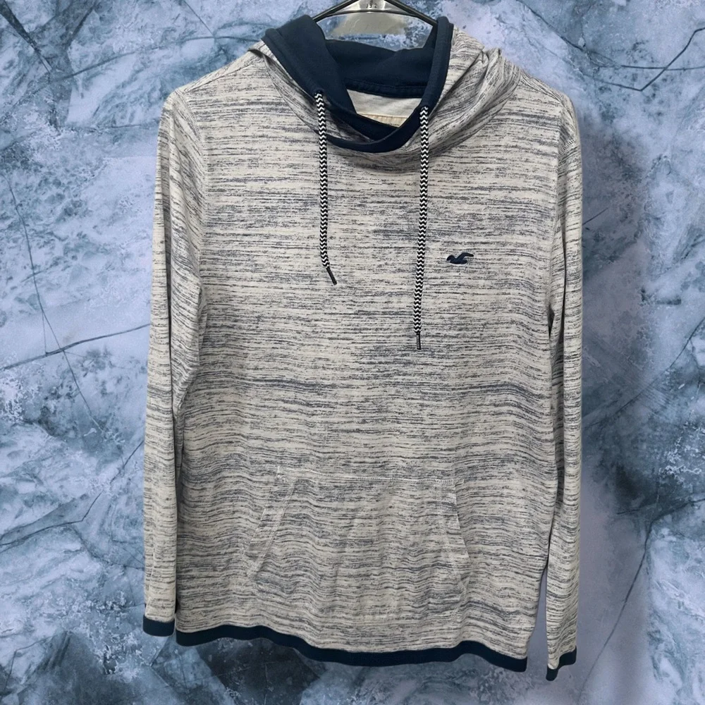 Hollister‎ Lightweight Cowl Neck Hoodie Pullover | Beige | Small